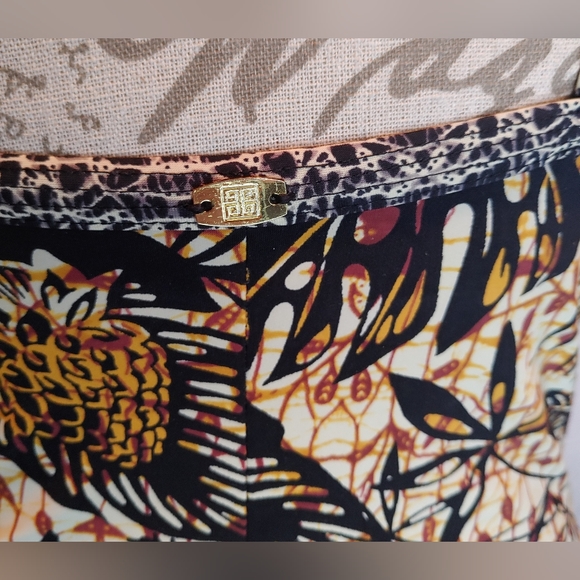 Amoressa by Miraclesuit "Dijon Ingot" One-Piece Mesh Insets Leaf Print Size 12 - Picture 3 of 13